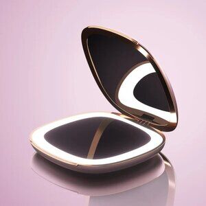 Mila Luxe Lighted Compact Mirror - 1X + 10X magnifying mirrors - NWT